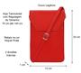 Imagem de Bolsa Feminina Transversal Pequena em Couro Vermelha e Porta Celular Bolsas Femininas Madamix