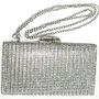 Imagem de Bolsa Festa Clutch Carteira com Pedraria e Strass Prateado