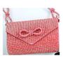 Imagem de Bolsa Festa Clutch  Com Pedraria Cor Rosa Queimado Com Laço