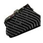 Imagem de Bolsa Festa Clutch De Strass Preto Com Design Moderno