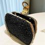 Imagem de Bolsa Festa Clutch Feminina Elegante Com Strass Preto