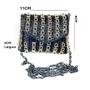 Imagem de Bolsa Festa Clutch Mini Com Strass Na Cor Prata Com Alça