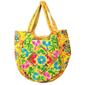 Imagem de Bolsa indiana amarela bordada floral