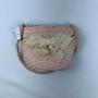 Imagem de Bolsa Infantil Feminina Mini Bag Em Palha Sintética Transversal De Ombro Com Lacinho