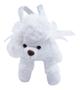 Imagem de Bolsa Infantil Menina Cachorro Poodle Branco 23cm - Pelúcia