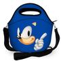 Imagem de Bolsa Lancheira Térmica Lancheira Escolar Infantil Marmiteira -  Sonic Azul- Mega Oferta