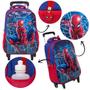 Imagem de Bolsa Masculina Escolar Carrinho Spider Man Lancheira Estojo