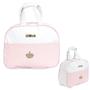 Imagem de Bolsa Maternidade com 03 Fraldas RN Rosa Personalizada Mães