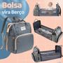 Imagem de Bolsa Maternidade Vira Berço Trocador Térmica Lenço Unissex