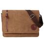 Imagem de Bolsa Messenger Mactso Vintage Canvas para homens e mulheres, café