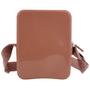 Imagem de Bolsa Moleca Tiracolo Retangular Pvc Feminina Nude Pequena