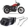 Imagem de Bolsa Moto Custom Alforge 30 Litros Com Cravos + Afastador Royal Enfield Meteor 350