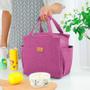 Imagem de Bolsa Necessaire Lancheira Mão Moda Blogueira Premium Alta Qualidade Tecido Reforçado Moderna Casual Esportiva Compacta