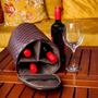 Imagem de Bolsa Para 3 Garrafas Porta Vinho Wine Bag Cooler Cerveja Gin Champanhe Termica - PV3-Marrom Xadrez