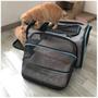 Imagem de Bolsa para Cachorro Gato Cao Pet Animal de Estimaçao Transporte Expansivel Pequeno Porte Viagem Carro Aviao Onibus Confortavel Seguro Passeio