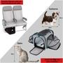 Imagem de Bolsa para Cao Gato Cachorro Pet Transporte Expansivel Animal de Estimaçao Pequeno Porte Carro Aviao Onibus Seguro Confortavel Passeio Lazer