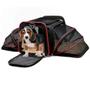 Imagem de Bolsa Pet para Transporte Cachorro Gatos Expansível Viagem Avião Vermelha