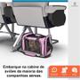 Imagem de Bolsa Pet Transporte Mala Avião para Cachorros e Gatos Cabine Aviação Rosa