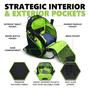 Imagem de Bolsa Pickleball BSLN grande verde com bolsos de remo e kit de sapato