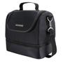 Imagem de Bolsa Portátil Com Isolamento Térmico Fitness Preta Lisa Com 2 Compartimentos