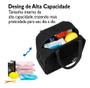 Imagem de Bolsa Pratica Marmita Multicolorida Estampada Passeios Pesca Acampar Lanches Qualidade Material Resistente Bebidas Luxo