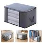Imagem de Bolsa Saco de armazenamento com fecho dobravel Organizador Edredom Casaco Cobertor Roupas Toalha Caixa Guarda Roupa Closet Armário Com Tampa