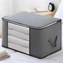Imagem de Bolsa Saco de armazenamento com fecho dobravel Organizador Edredom Casaco Cobertor Roupas Toalha Caixa Guarda Roupa Closet Armário Com Tampa