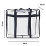 Imagem de Bolsa sacola cristal PVC transparente organizador guarda roupa edredon cobertor50x40x25cm viagem passeio visita hospital praia
