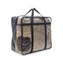 Imagem de Bolsa sacola cristal PVC transparente organizador guarda roupa edredon cobertor50x40x25cm viagem passeio visita hospital praia