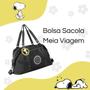 Imagem de Bolsa Sacola Meia Viagem e Academia Preta Snoopy Semax