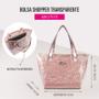 Imagem de Bolsa Shopper Transparente Diamantes Prata Jacki Design - ABC17573