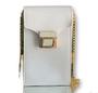 Imagem de Bolsa silicone porta celular alça corrente dourada moda feminina