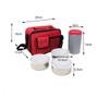 Imagem de Bolsa térmica c/ 3 potes 280ml e 1 copo 400ml bege Milton