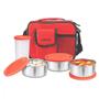 Imagem de Bolsa térmica c/ 3 potes 280ml e 1 copo 400ml bege Milton