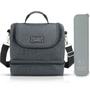Imagem de Bolsa Térmica Lancheira Necessaire Concept Marmita Lanches Bebidas 2 Compartimentos + Porta Talheres Preto