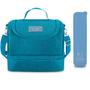 Imagem de Bolsa Térmica Lancheira Necessaire Marmita Lanches Bebidas 2 Compartimentos + Porta Talheres Portátil