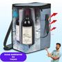 Imagem de Bolsa Térmica Para Vinho Wine Bag Porta 2 Garrafas ou Taças 24 Horas