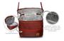 Imagem de Bolsa Térmica Quadrada Para Lanches Com 2 Compartimentos QLS Duas Cores