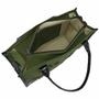 Imagem de Bolsa Tote Bag Feminina Lona Com Alça Fixa e Tranversal Removível Fechamento Zíper Detalhe Croco