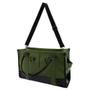 Imagem de Bolsa Tote Bag Feminina Lona Com Alça Fixa e Tranversal Removível Fechamento Zíper Detalhe Croco