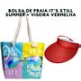 Imagem de Bolsa tote de praia alça de corda com viseira texturizada