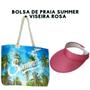 Imagem de Bolsa tote de praia alça de corda com viseira texturizada