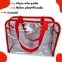 Imagem de Bolsa Transparente Enfermagem Feminina Praia Jumbo Grande Nf