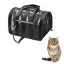 Imagem de Bolsa Transporte Cao Gato Cachorro Faixa Refletiva Animal de Estimaçao Pequeno Porte Passeio Viagem Carro Lazer Segurança