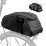 Imagem de Bolsa traseira de bicicleta WOTOW Reflective 8L com capa de chuva preta