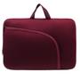 Imagem de Bolsa Vinho Capa Case para Notebook 15.6 Neoprene Resistente à Água com Alça e Compartimento Externo