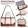 Imagem de Bolsa Weekender ETRONIK Grande para Mulheres - Bege