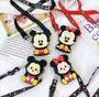 Imagem de Bolsinha Infantil Silicone Cute Porta Celular Moedas Alça Transversal Bolsa Personagem Disney Stitch Lilo Minnie Mickey