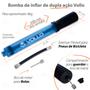 Imagem de Bomba de Ar Acrílico Sistema Dupla Ação Bico Metal Extensor Resistente Vollo