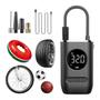 Imagem de Bomba De Ar Car Air Pump Mini Compressor Portátil Calibra Encher Pneu Carro Bike Moto Cor Preto USB